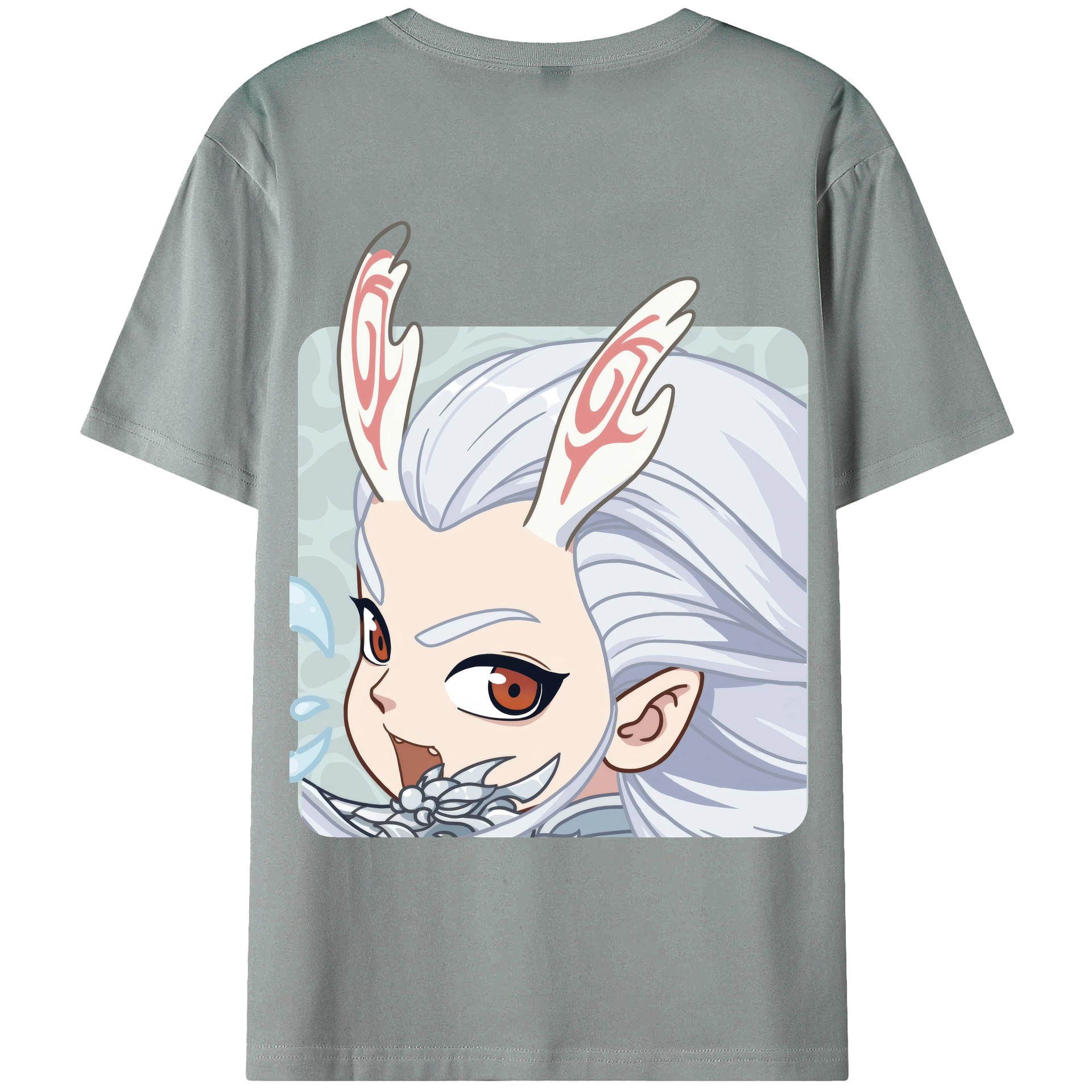 （画像用） Ne Zha 2 ナタ 魔童の大暴れ 綿100％ メンズ半袖Tシャツ（バックプリント） 通気性
